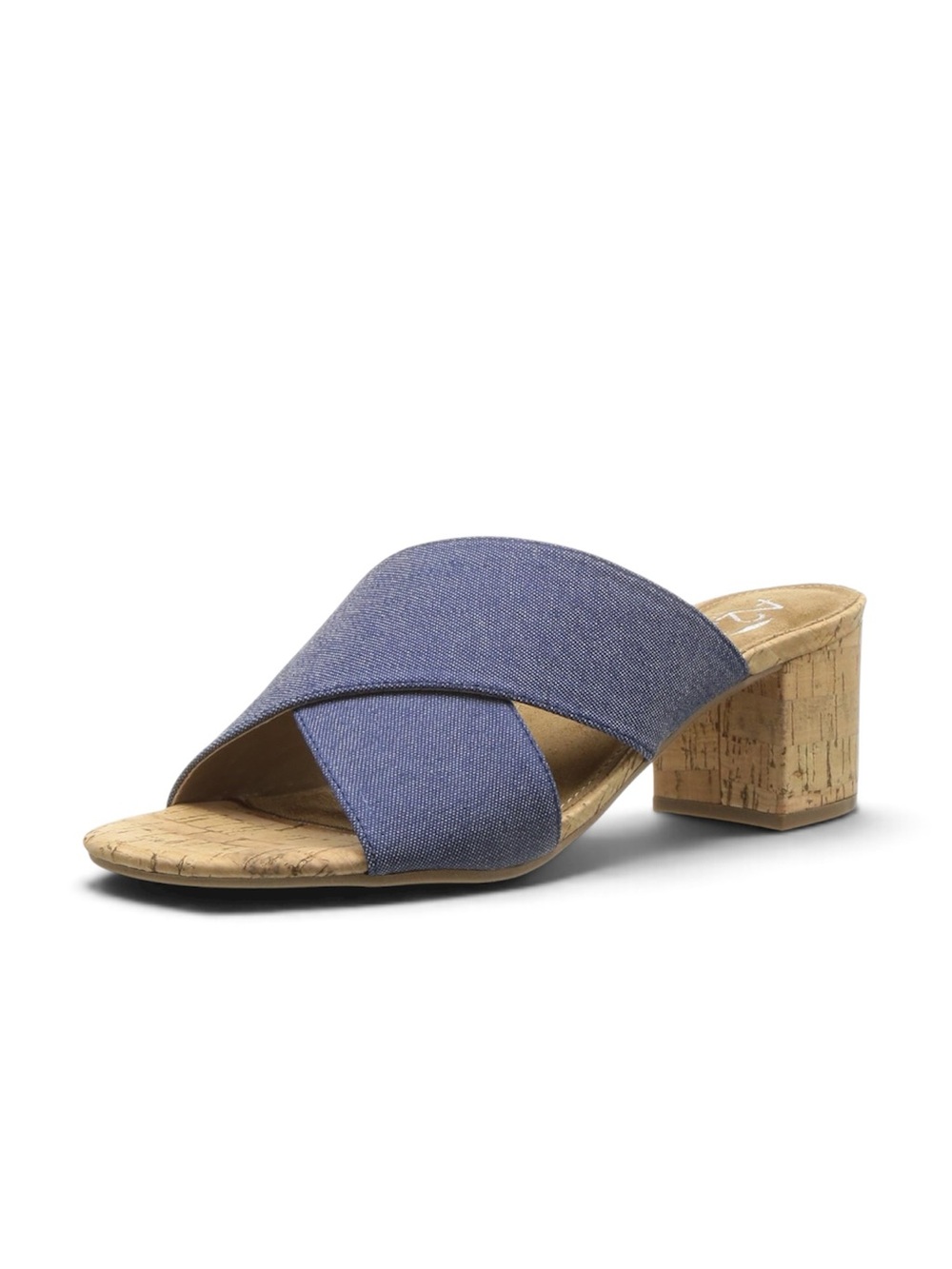 Aerosoles A2 Midday Denim Fabric Crossband Mule Sz 7 1/2W